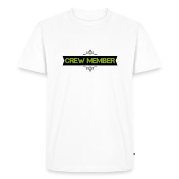 crew member - Men's Premium Organic T-Shirt - white - Front - Nico (187cm)
