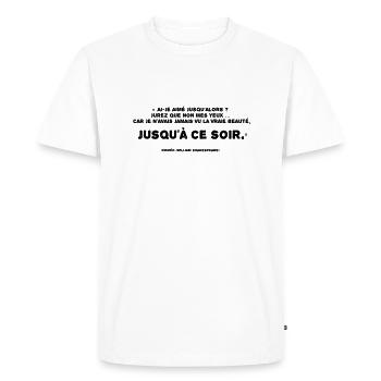 Romeo (The True Beauty) - Men's Premium Organic T-Shirt - white - Front - Nico (187cm)
