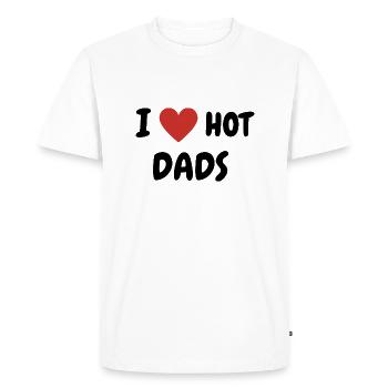 J’adore hot Dads Design - T-shirt Premium bio Homme - blanc - Devant - Nico (187cm)
