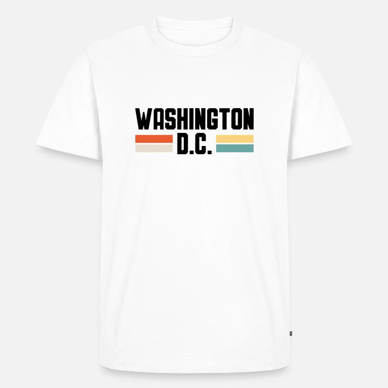 WASHINGTON DC - Männer Premium Bio T-Shirt - Weiß