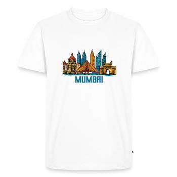 Mumbai India City - Men's Premium Organic T-Shirt - white - Front - Nico (187cm)
