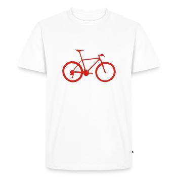 MTB - Men's Premium Organic T-Shirt - white - Front - Nico (187cm)