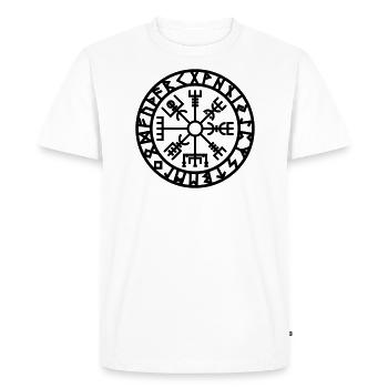 Vegvisir Boussole Rune Vikings - T-shirt Premium bio Homme - blanc - Devant - Nico (187cm)