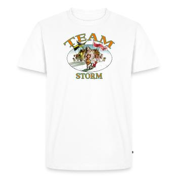 Team STORM - T-shirt Premium bio Homme - blanc - Devant - Nico (187cm)