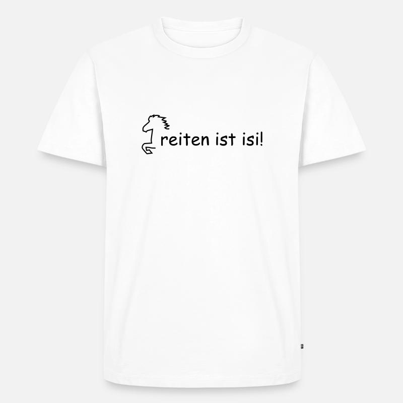 Pferd - Männer Premium Bio T-Shirt - Weiß