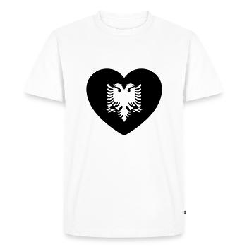 Albanie - T-shirt Premium bio Homme - blanc - Devant - Nico (187cm)