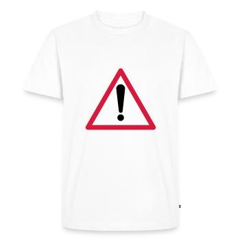 Attention! - T-shirt Premium bio Homme - blanc - Devant - Nico (187cm)