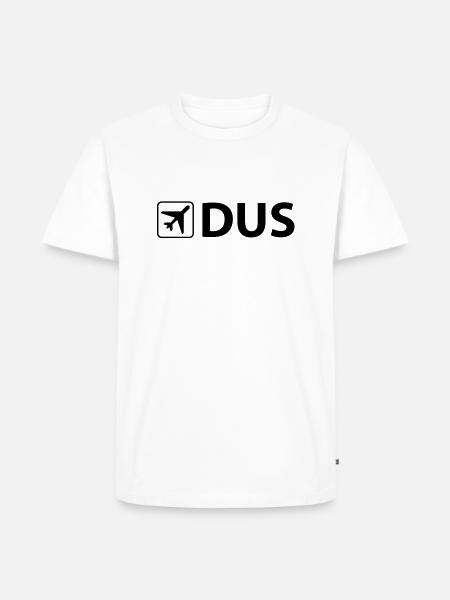 Lufthavn - Lufthavn - DUS - Düsseldorf - 3 Brev - Herre Premium økologisk T-shirt - hvid