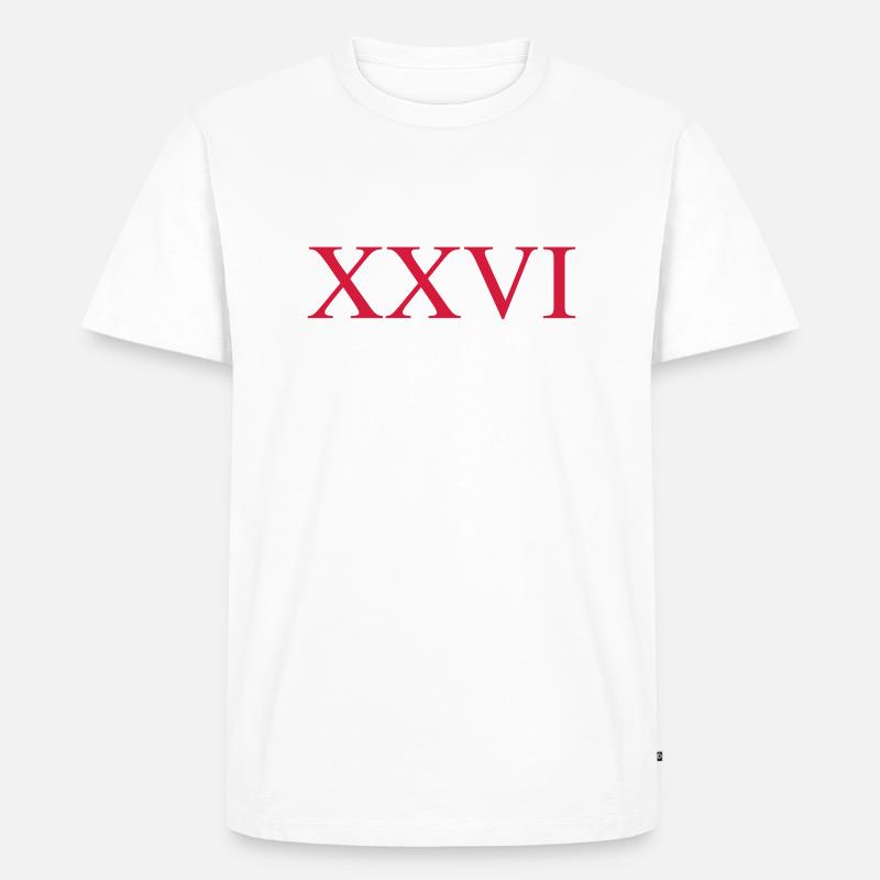 26 - Männer Premium Bio T-Shirt - Weiß