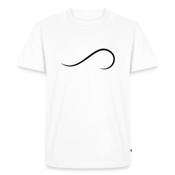 Frills Décor Element Curved Line - Men's Premium Organic T-Shirt - white - Front - Nico (187cm)