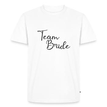 Team Bride - Men's Premium Organic T-Shirt - white - Front - Nico (187cm)