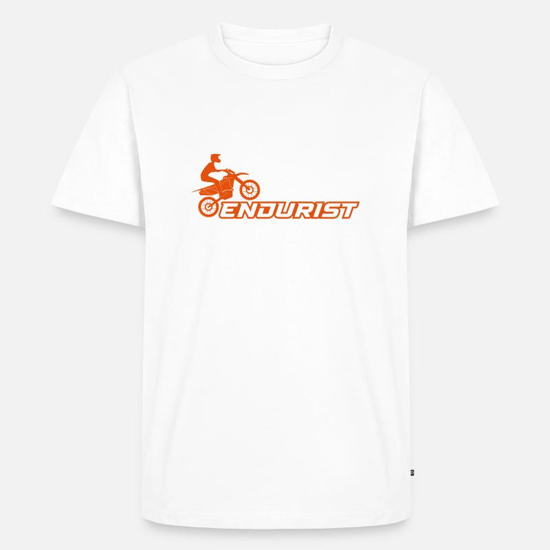 enduristOrange - Männer Premium Bio T-Shirt - Weiß