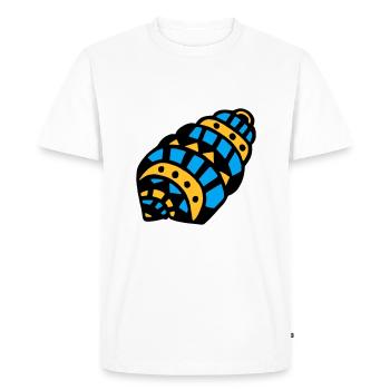 Coquillage d’escargot Tribal 2 - T-shirt Premium bio Homme - blanc - Devant - Nico (187cm)