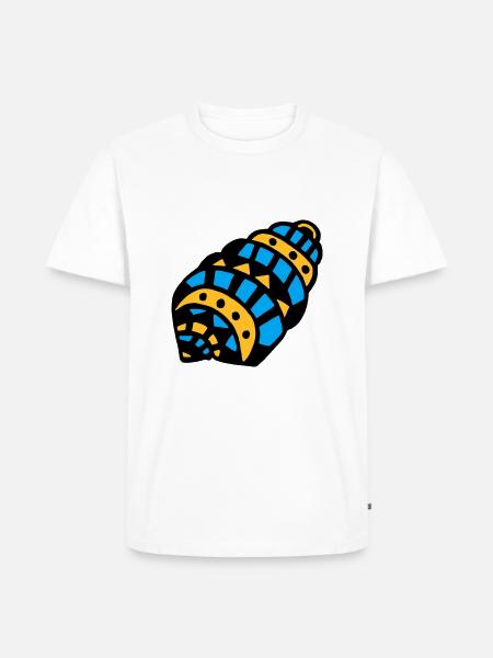 Shell Snail Tribal 2 - Men's Premium Organic T-Shirt - white