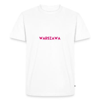 Warsaw Language Korean - City of Poland - Men's Premium Organic T-Shirt - white - Front - Nico (187cm)