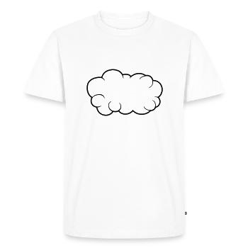 Speech Bubble Cloud Design - Men's Premium Organic T-Shirt - white - Front - Nico (187cm)