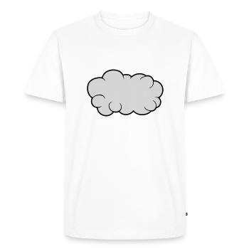 Cloud Cartoon Design - Men's Premium Organic T-Shirt - white - Front - Nico (187cm)