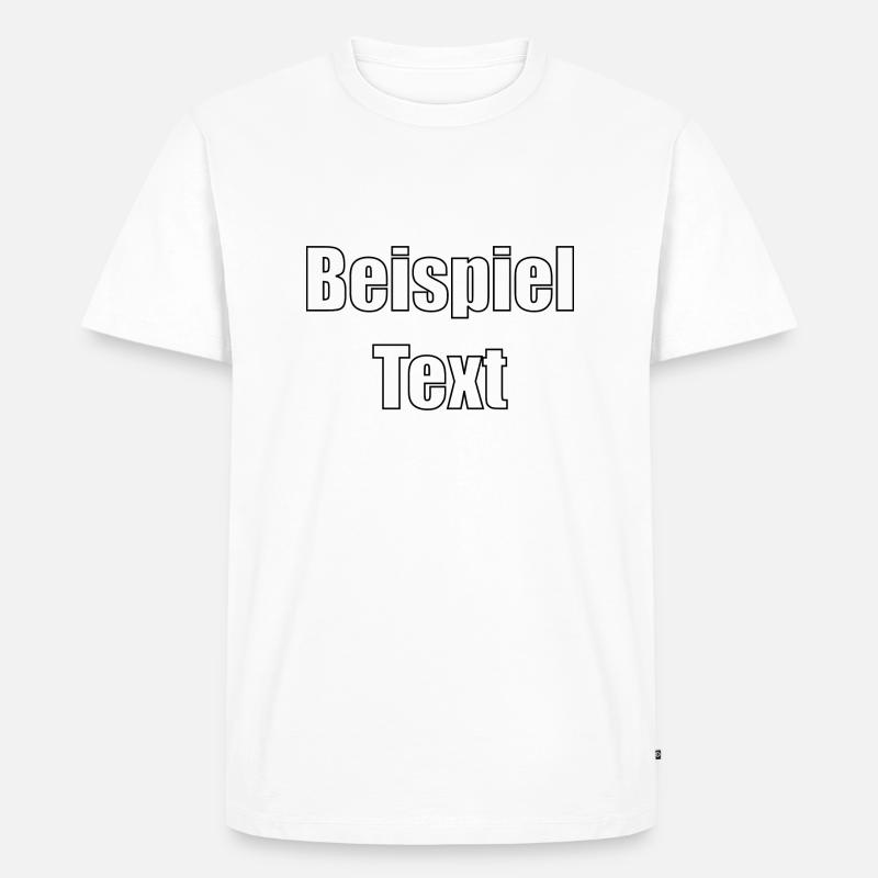 Beispiel Text - Männer Premium Bio T-Shirt - Weiß