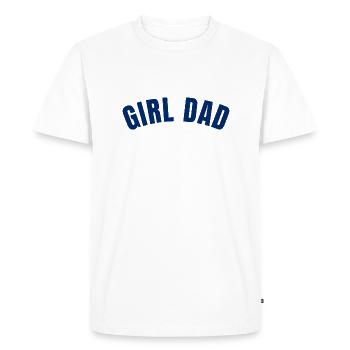 girl dad - T-shirt Premium bio Homme - blanc - Devant - Nico (187cm)