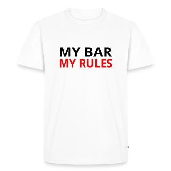 Bar - T-shirt Premium bio Homme - blanc - Devant - Nico (187cm)
