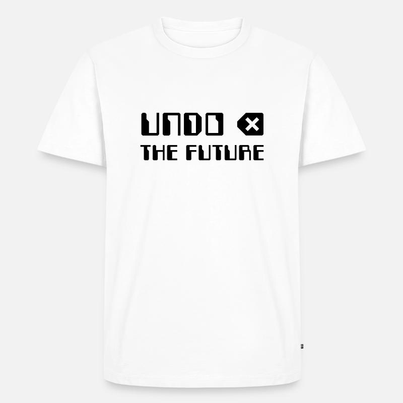 undo the future - Männer Premium Bio T-Shirt - Weiß