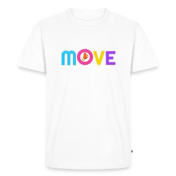 BOUGER - T-shirt Premium bio Homme - blanc - Devant - Nico (187cm)