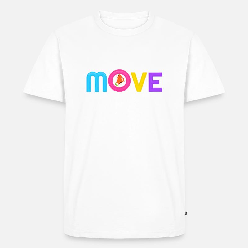 MOVE - Männer Premium Bio T-Shirt - Weiß