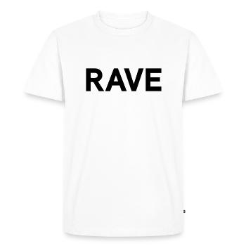 RAVE - T-shirt Premium bio Homme - blanc - Devant - Nico (187cm)