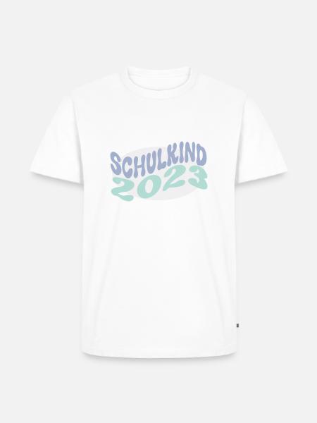 Schulkind 2023 - Männer Premium Bio T-Shirt - Weiß