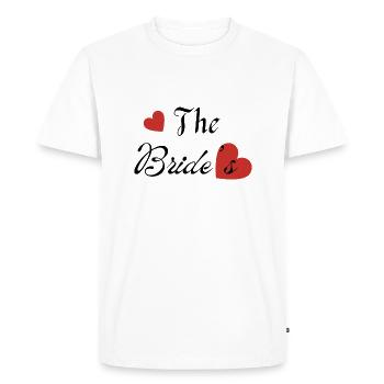 The bride’s -la mariée - T-shirt Premium bio Homme - blanc - Devant - Nico (187cm)