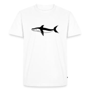 Whale - Men's Premium Organic T-Shirt - white - Front - Nico (187cm)