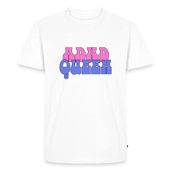 ADHD Queen - Men's Premium Organic T-Shirt - white - Front - Nico (187cm)