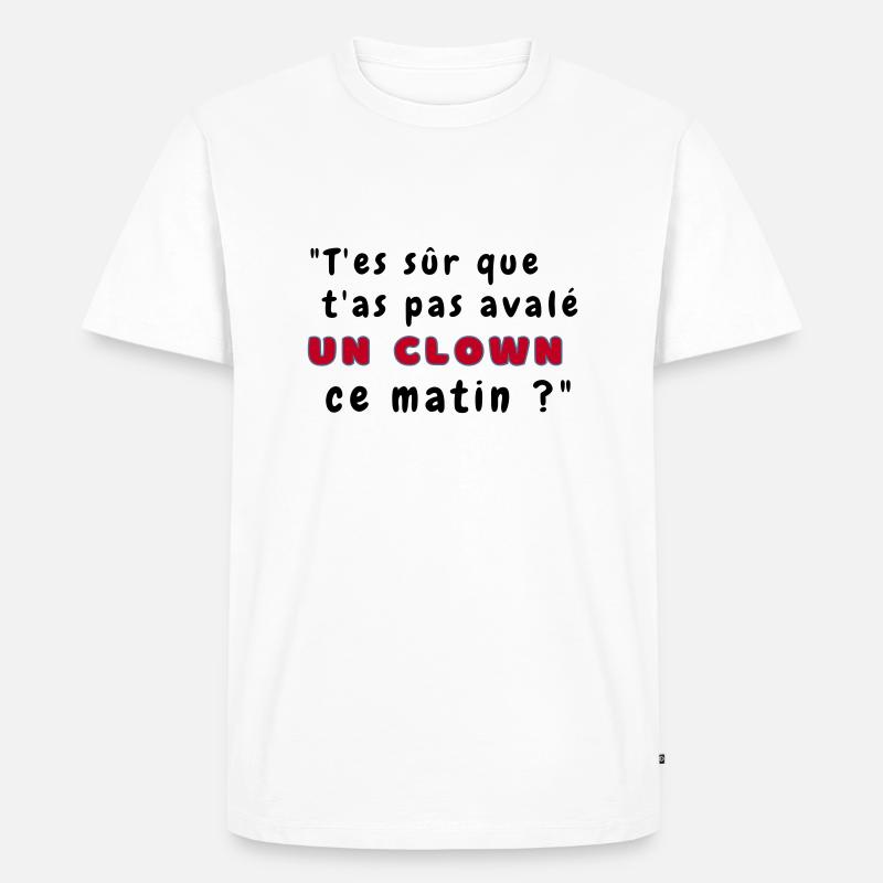 T-shirt Le chat clown - T-shirt Premium bio Homme - blanc