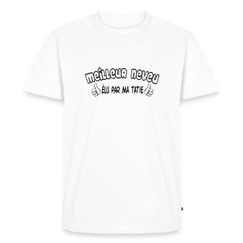 Meilleure nièce - T-shirt Premium bio Homme - blanc - Devant - Nico (187cm)