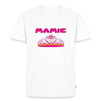 MAMIE - T-shirt Premium bio Homme - blanc - Devant - Nico (187cm)