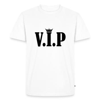 Couronne VIP - T-shirt Premium bio Homme - blanc - Devant - Nico (187cm)