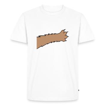 Chats, griffes, pattes, pattes, griffes acérées, grattage - T-shirt Premium bio Homme - blanc - Devant - Nico (187cm)