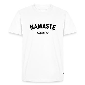 Yoga Meditation Spa Namaste - Men's Premium Organic T-Shirt - white - Front - Nico (187cm)