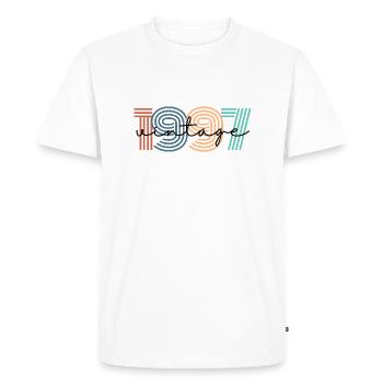 1997 vintage rétro - T-shirt Premium bio Homme - blanc - Devant - Nico (187cm)