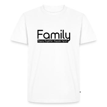 Famille Heureux Ensemble Plus heureux Séparé - T-shirt Premium bio Homme - blanc - Devant - Nico (187cm)