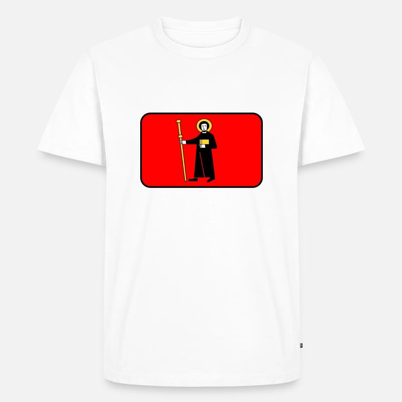 Flaggenvignette oder Logo von Glarus - Männer Premium Bio T-Shirt - Weiß