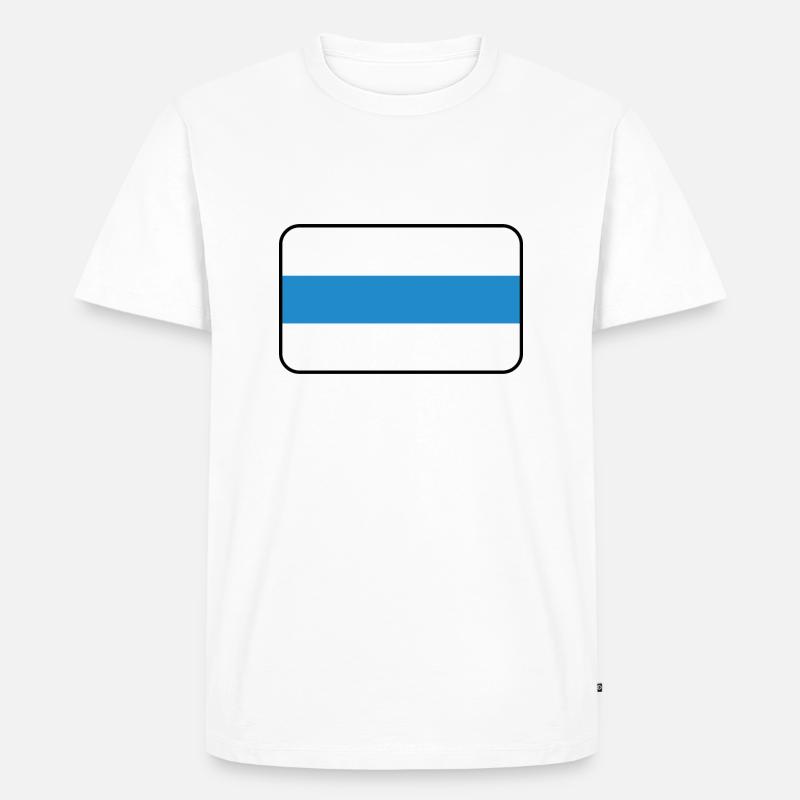 Flaggenvignette oder Logo von Zug - Männer Premium Bio T-Shirt - Weiß