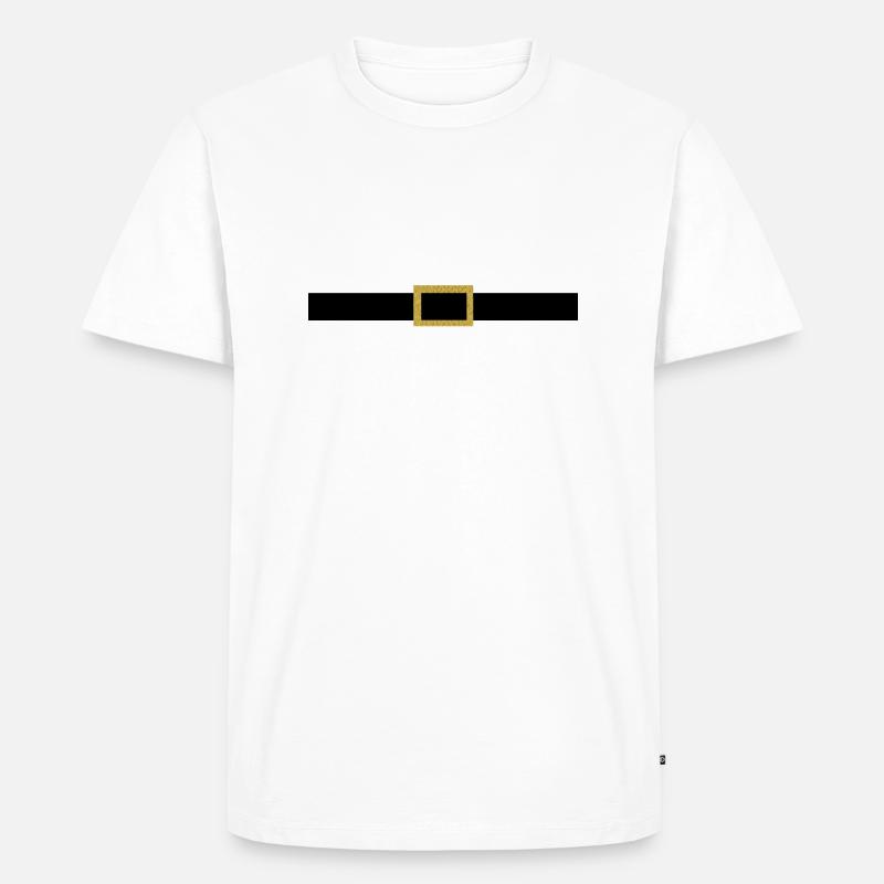 Weihnachtsmann Gürtel - Männer Premium Bio T-Shirt - Weiß