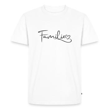 Police familiale avec cœur - T-shirt Premium bio Homme - blanc - Devant - Nico (187cm)