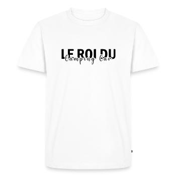 roi du camping car cadeau humour camping-car - T-shirt Premium bio Homme - blanc - Devant - Nico (187cm)