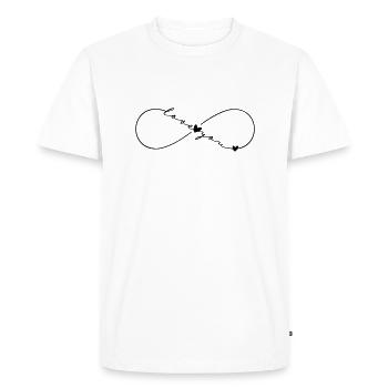 Symbole de l’infini Love You - T-shirt Premium bio Homme - blanc - Devant - Nico (187cm)