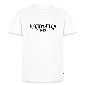 Fuerteventura 2025 - T-shirt Premium bio Homme - blanc - Devant - Nico (187cm)