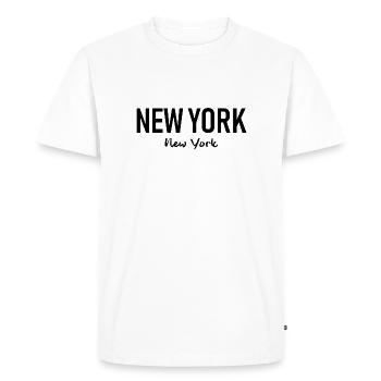 New York - États-Unis - États-Unis d’Amérique - T-shirt Premium bio Homme - blanc - Devant - Nico (187cm)