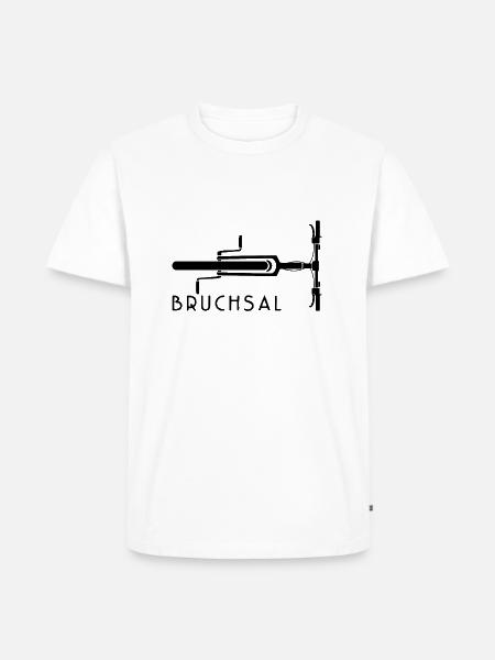 Fahrrad Bruchsal - Männer Premium Bio T-Shirt - Weiß