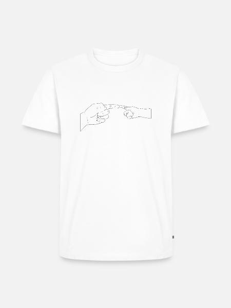 Vater-Sohn-Partnerlook - Männer Premium Bio T-Shirt - Weiß